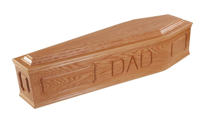 Personalised Dad Traditional Coffin